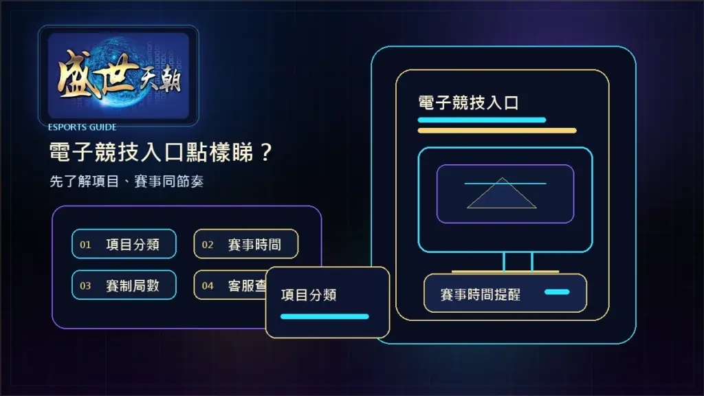 盛世天朝電子競技入口點樣睇？先了解項目、賽事同節奏